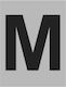Ergo Aluminum Sign Letter ''m'' 40x60mm