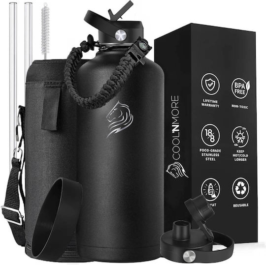 Cool'NMore Jet Μπουκάλι Θερμός Ανοξείδωτο BPA Free 2.6lt Jet Black