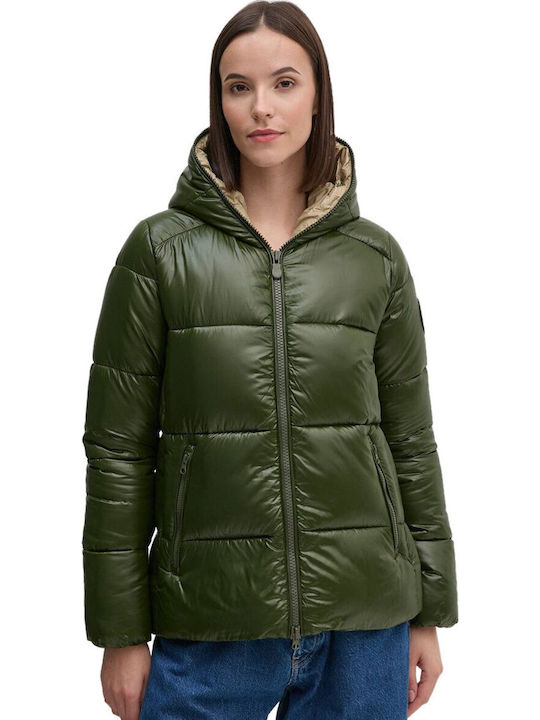 Scurtă Jachetă de femei Puffer Pine Green