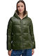 Scurtă Jachetă de femei Puffer Pine Green