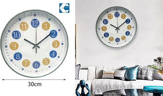 Runde Plastik Mehrfarbige Wanduhr 30cm Galifas 8585598 Galifas