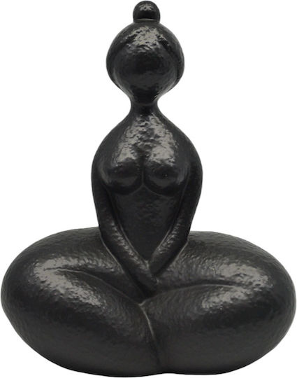 Dekorative Keramik-Figur Frau Schwarz Matt 15,8x10,5x19,5cm Ankor Ankor 842971