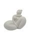 Decorative Ceramic Female Figure White Matte Color 17.5x15x16cm Ankor Ankor 842940