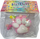 Antistress Quetschfamilie Squishy Bicolor Pfote Pon Pon & Strass 6cm Rosa