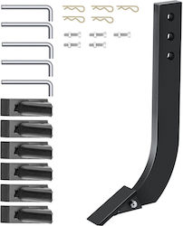 Vevor 5 Stück Box Blade Schaft 16" Lockerer 3 Löcher Box Scraper Schaft Ripper Schaft Abnehmbare Konische Zähne Stifte Verstellbare Holz Anordnung Ersatz Graben Pflügen