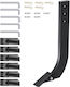 Vevor 5pcs Box Blade Shank 16" Scarifier 3 Holes Box Scraper Shank Ripper Shank Removable Tapered Teeth Pins Adjustable Log Arrangement Replacement Digging Plowing