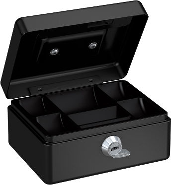 Basi Gk10 Cash Box 6 Compartments 3 Colors 125x60x95mm
