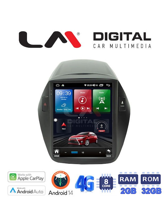 LM Digital Auto-Audiosystem für Hyundai iX35 2009 > 2015 (Bluetooth/USB/WiFi/GPS/Apple-Carplay/Android-Auto) mit Touchscreen 9.7"
