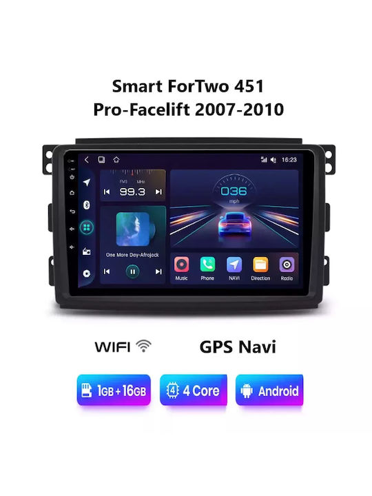 Ηχοσύστημα Αυτοκινήτου για Smart ForTwo 2007-2010 (Bluetooth/USB/WiFi/GPS/Apple-Carplay/Android-Auto) με Οθόνη Αφής 9"