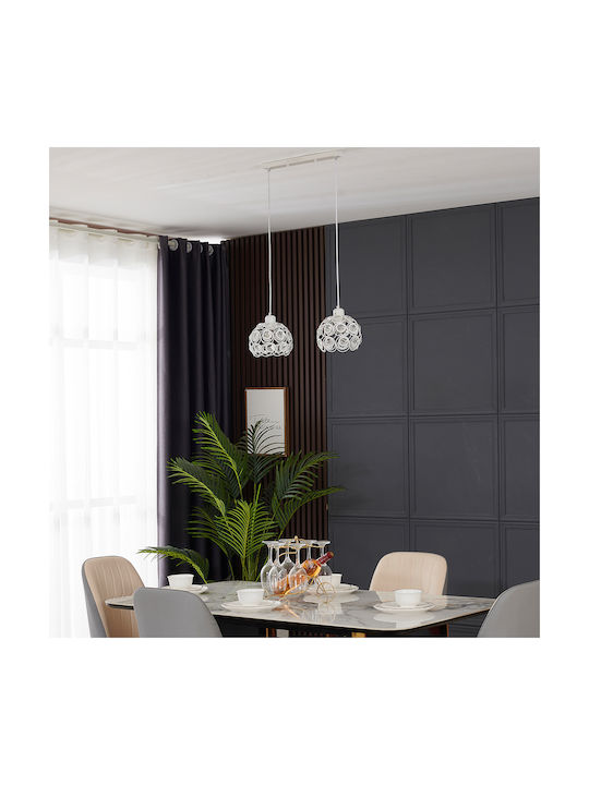 Agora Lighting Ρυθμιζόμενο Κρεμαστό Φωτιστικό Florence Ράγα με Ντουί E27 56x56x90εκ.