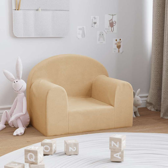 Kids Sofa Beige 52x34x40cm