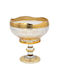 Glas Sockelschale Φ24x26 cm Goldgeprägtes Design Keskor 55361