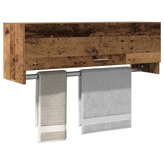 vidaXL Holz Badezimmerschrank B100xT32.5xH35cm Braun