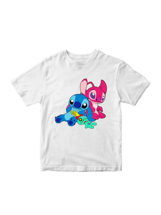 T-shirt Lilo & Stitch & His Girlfriend Pop Culture White