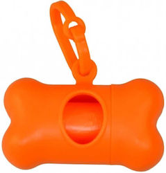 Tpster Plastic Bone-Shaped Poop Bag Holder Refill Roll Orange Tpster Plastic Bone-Shaped Poop Bag Holder Refill Roll Orange