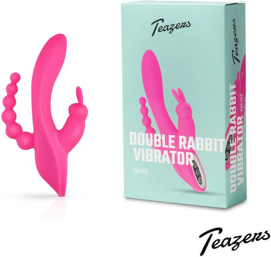 Teazers Doppelter Vibrator mit Fernbedienung 21cm Rosa