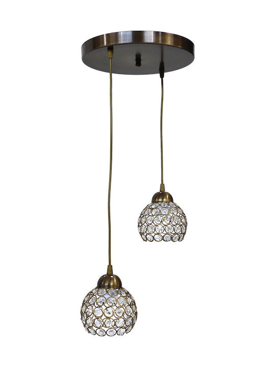 Klikareto ''carolina Pendant Light Bronze with Socket E27 15cm