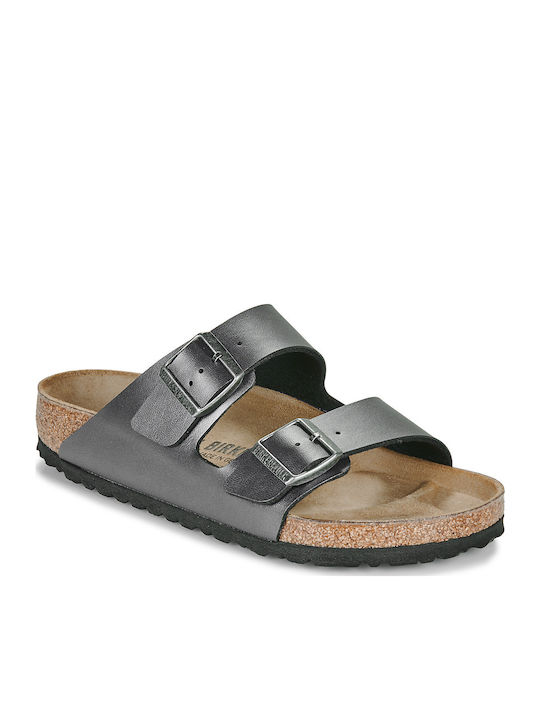 Birkenstock Arizona Bf Metallic Sandals Grey