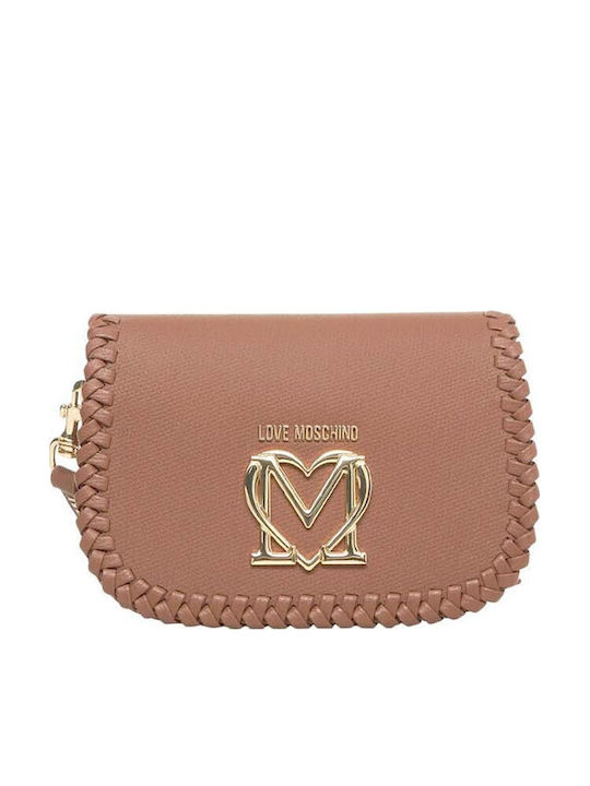 Moschino Γυναικεία Τσάντα Χιαστί Καφέ
