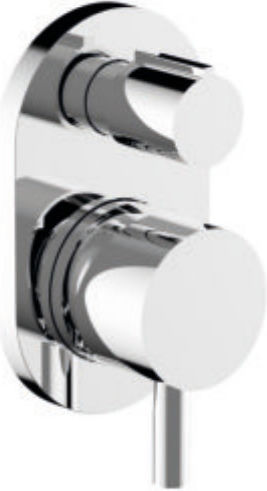 Ottone Meloda für Dusche 3 Ausgänge Silber
