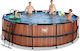 Exit Toys Piscină Rotundă XXL PVC Deasupra Solului 450x122cm Maro În Nuanță De Lemn