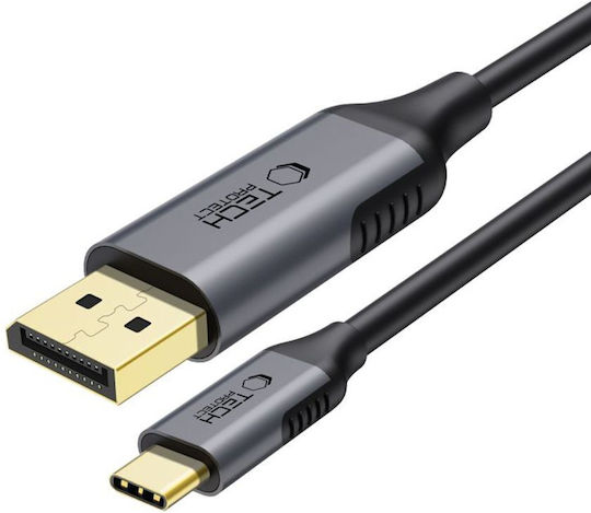 Tech-Protect Ultraboost USB 3.0 Video Cable USB-C male - DisplayPort Μαύρο 1.8m