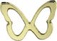 Plexiglass Perforated Butterfly Gold 20mm 8pcs