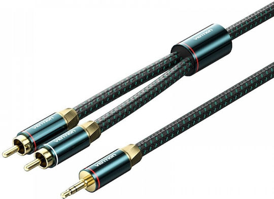 Vention 3.5mm Male Audio Cable - 2x RCA Male Green 8m BCSGK