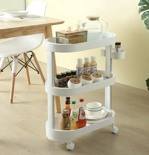 ForHome Τρόλεϊ Πλαστικό 3 Θέσεων Λευκό GBW-698519 ForHome Τρόλεϊ Πλαστικό 3 Θέσεων Λευκό GBW-698519