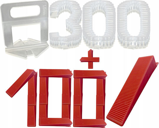 Fliesen-Nivellierclips 1,5 mm Set 100 Stück X3 100 Keile