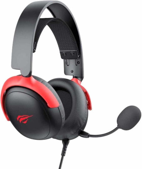 Havit H2015F Over Ear Gaming Headset με σύνδεση 3.5mm Κόκκινο for PC / PS4 / PS5 / XBOX