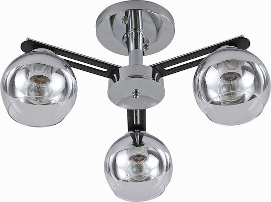 Agora Lighting Deckenleuchte 57cm Silber mit Fassung E27