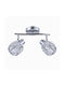 Agora Lighting Deckenleuchte Silber mit Fassung E14 mit Kristalle