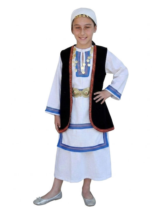 Costum Tradițional Copii Suliotă cu eșarfă