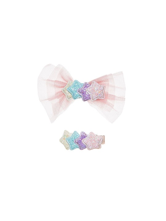 Star Glitter Tulle Hair Clips