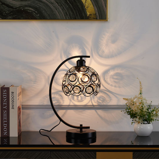 Agora Lighting Metallisches Tischlampen Für E27 Fassung Mit Schwarz Hut Und Basis