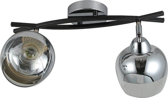 Agora Lighting Plafonieră de Tavan Chrome cu Soclu E27