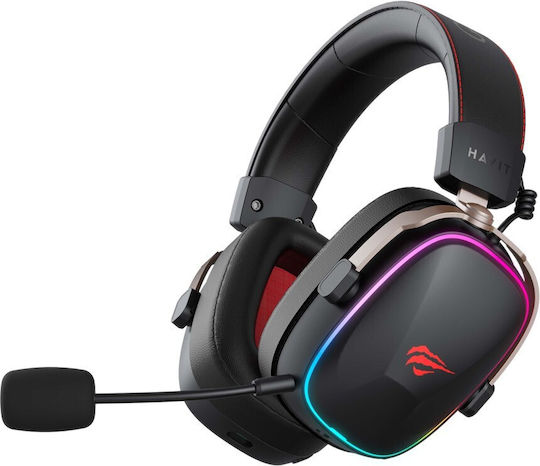 Havit H2039BG Ασύρματο Over Ear Gaming Headset με σύνδεση USB for PC / PS4 / PS5 / XBOX