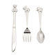 Bambino by Juliana Set Baby Besteck aus Metall Silber 3Stück