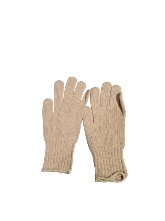 Kids Knitted Gloves Beige