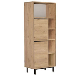 Hanah Home Badezimmerschrank B60xT35.5xH161.6cm Walnuss