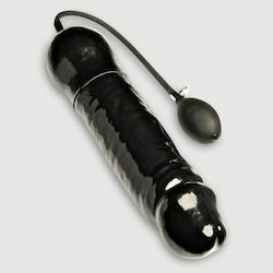 Mk toys Ρεαλιστικό Dildo Φουσκωτό Μαύρο 33cm