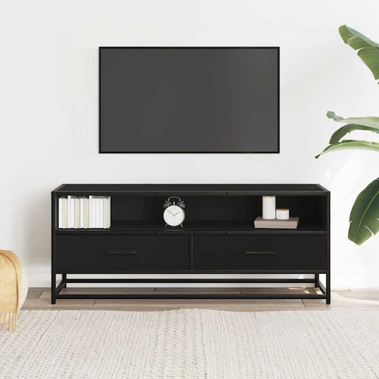 Έπιπλο TV Επιδαπέδιο Μαύρο 100x34.5x40εκ.