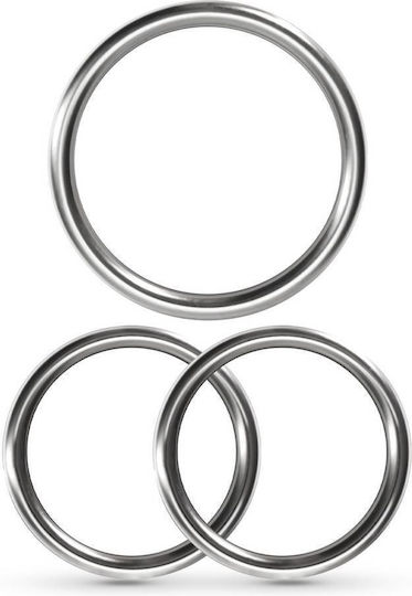 Crushious Set Ringe Schwanz Metall Silber 3Stück