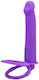 13.0cm Double Penetration Strap On Vibrator Purple Loving Joy
