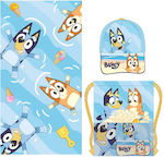 Bluey Kids Beach Towel Blue