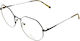 Eyecroxx 628 C3 Damen Metallbrille Polygon Schwarz