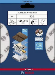 Bosch Handheld Simple Sanding Sheet K120 115x140mm Set 2pcs
