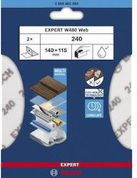 Bosch Handheld Simple Sanding Sheet K240 115x140mm Set 2pcs