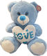 Μπλε Αρκουδάκι Love 34cm